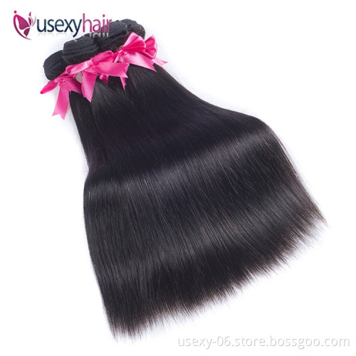 Brazilian Virgin Human Hair Bundles With Lace Frontal Closure 4x4 5x5 6x6 7x7 Straight Hair Closure